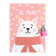 Gift notebook, 45 sheets, line, on the castle, on the crest, Bear (17.8x13cm)