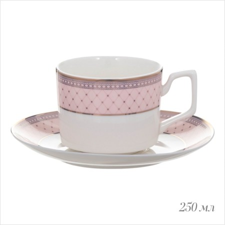 Tea service Wy Paradaise, 12 items, a mug 250 ml 6 pcs, a saucer d = 15.5 cm 6 pcs, porcelain-1