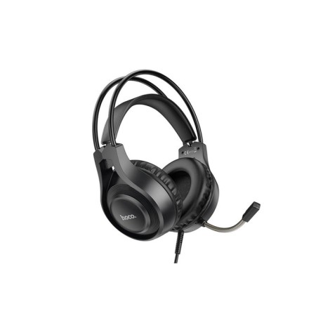Hoco W106 headphones, game, wired, invoices, microphone, 1.8 m, black