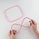 Figs for embroidery, flexible rectangle, 22 × 18 cm, pink color