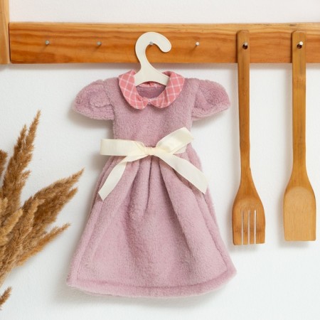 Ethel Kitchen towel "Dress" 25*30cm, col. Lilac, 100% p/e