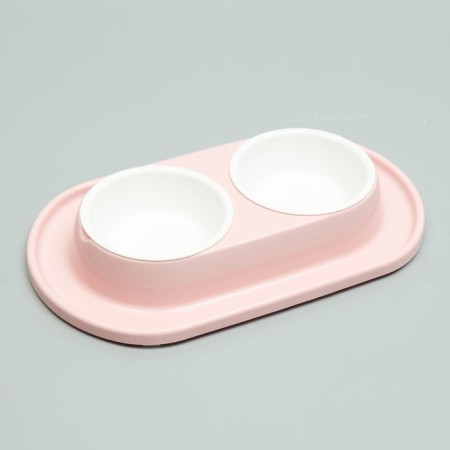 Animal bowl "Moore-humu" 0.3l double on a stand, pink