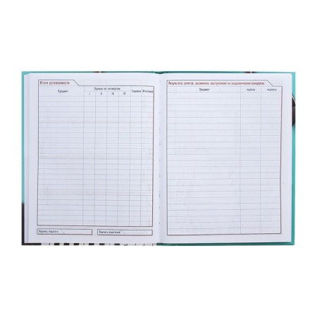Diary for the music school "Musical pause", cover coated cardboard, two -tone block, 48 sheets-8