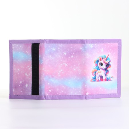 Children's wallet on Velcro "chosen", lilac color-3