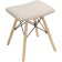 Stool Ben array of beech/metal/fabric, natural/beige 41x39x44 cm