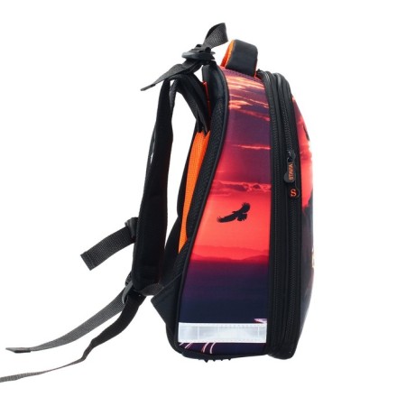 School backpack 38 x 30 x 16 cm, ergonomic back, Stavia "Orange ATV", multicolor-4