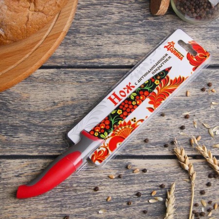 Kitchen knife with an anti -wound coating of the Dilan "Russian pattern", blade 12 cm-4