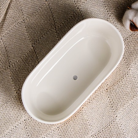Pot "Eco Bonsai" oval, 17x9x6cm, white-2