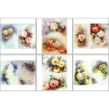Set of decoupage maps 6 pcs 
