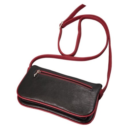 Female bag, artificial leather, black 24x5x15 cm-2