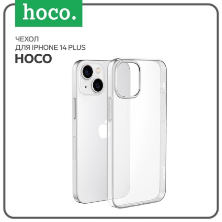 Hoco case for the iPhone 14 Plus, TPU, reinforced window under the camera, transparent
