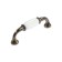 Cappio RSC012, plastic, m/o 96 mm sloping handle, bronze color