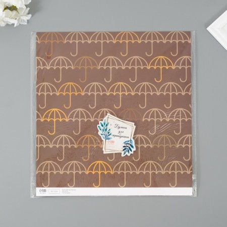 Scrapbooking paper "Umbrella" density 180 grams set 5 pcs 30.5x32 cm-4
