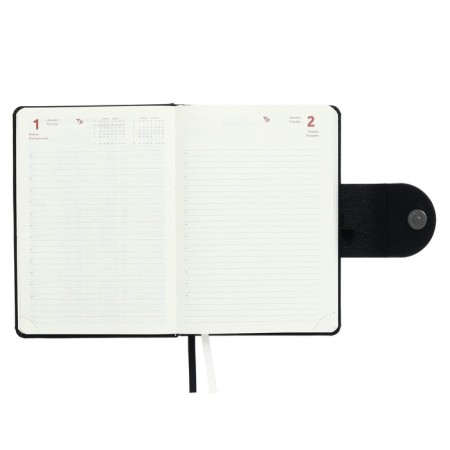 Dated diary 2024 A5 176 sheets, Devente.norwich, hard cover with artificial leather foam, lies, cream block 70 g/m2, black-9