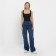 Women's jeans, dark blue color, size 34 (40)