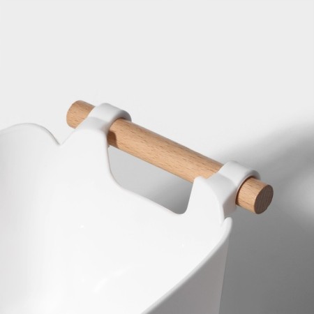 Storage container with handle LADOM "Laconism", 27 × 14.8 × 11.8 cm, white color-7