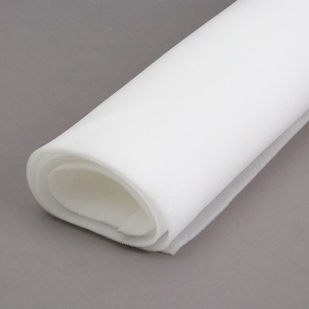 Foam rubber, 2 × 1 m, thickness 3 mm, 16 kg/m³, white