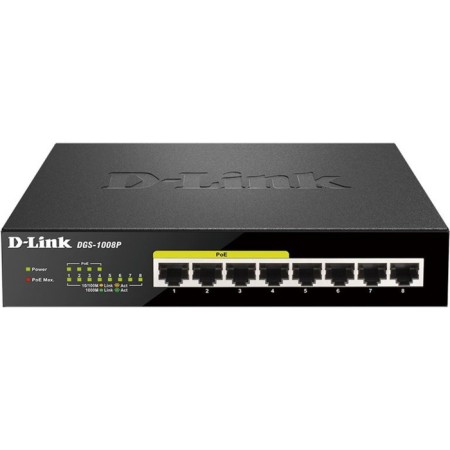 D-Link DGS-1008P/F1A 8G 4POE 80W T-shirt Unguided