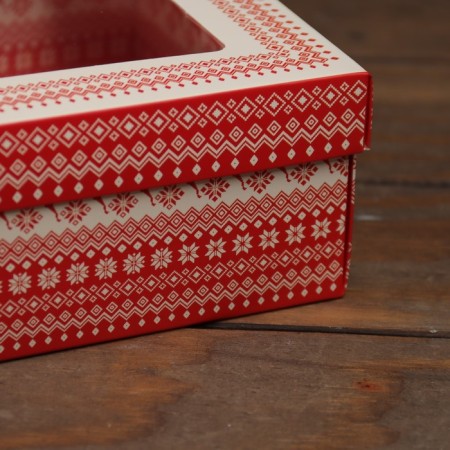 The box is folding, the lid is, with the “New Year's Deer” window 21 x 15 x 7 cm-2