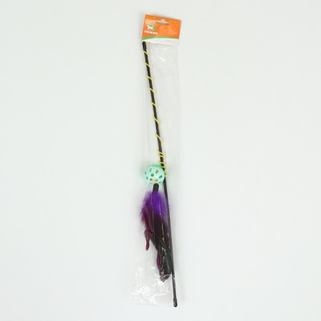 Domestico-board "Canary", 50 cm, green ball/white, purple feathers-3
