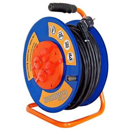 Frost -resistant extension cord on the Glanzen coil, 4 sockets, 50 m, 16 A, IP44, kg 3x1.5