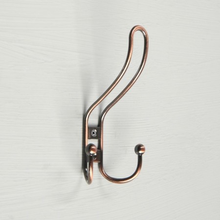 Hook furniture tundra TKT002, three -rod, copper, 4 pcs TMP