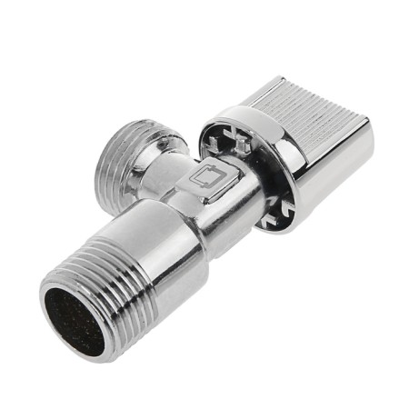 Ball "STM" 1/2 "x1/2", external carving, corner, butterfly, for household appliances, chrome-1