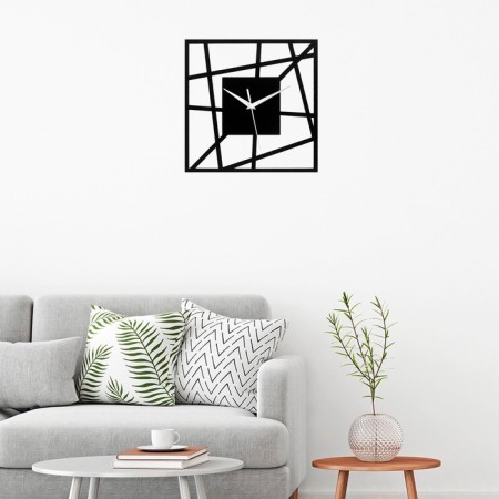 Wall of metal "lines", silent, d-30 cm, black, aa-4