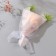 Mini-Bouquet of soap petals "Rosa-Shampan with Greens" 13 cm