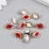 Button plastic for creativity "rhombus with a edging" set of 12 pcs mix 1.3x1x0.7 cm