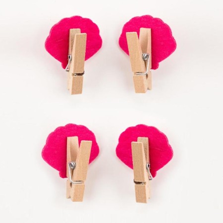 Set of decorative clothespins Sea Love 4 pcs, felt/tree-1