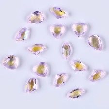 Decorative pebbles for creativity, set of 15 pcs., The color is gently pink, stones - from 6 to 14 mm