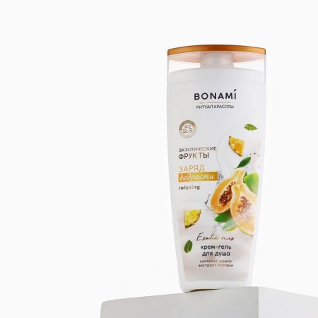 Shower gel, vigor charge, 250 ml, aroma of exotic fruits, bonami-5