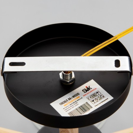 Tahiti chandelier 5x60W E27 Black+tree 55.5x55x31cm SVK-8