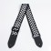 Guitar belt, checkers, 60-117x5 cm, black and white