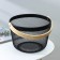 Universal round ladoom, 26 × 26 × 18 cm basket, black color is