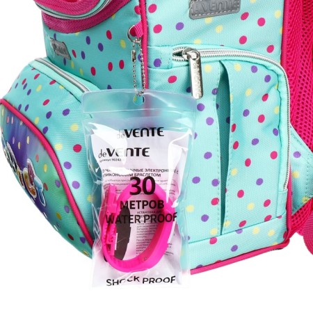 Ранец Cтандарт 35х26х20 deVENTE Mini 14L, Candy Cat , для девочек, бирюзовый/розовый-10