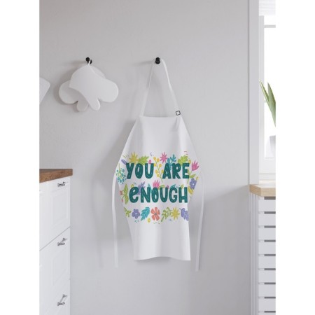 Apron kitchen with a photo print “You are enough”, adjustable, size OS-1