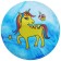 Children's ball "Unicorns", d = 22 cm, 60 g, color mix