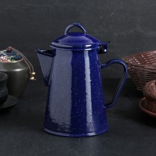 Emphased Coffee pot “Blue Marble”, 800 ml, 14 × 11.5 × 18 cm, blue color