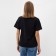 T-shirt female plain Minaku Regular Fit: Black color, rr 44