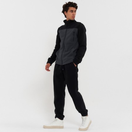 Men's costume (sweatshirt and trousers), black color, size 46-1