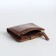 Women's wallet on the button, brown color