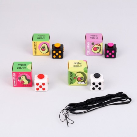 Antistress cube "Avocado", mix, in showbox-3