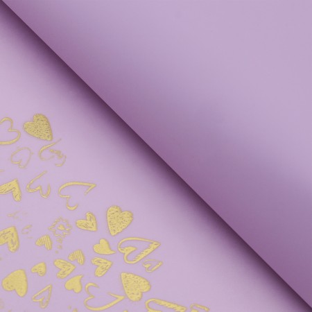 Matte film with a drawing "Amur", lilac color, 60 x 60 cm-5
