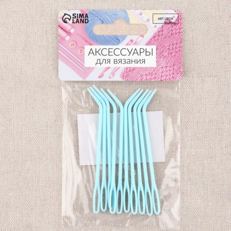 Knitting needles, 7 cm, 10 pcs, blue color-3