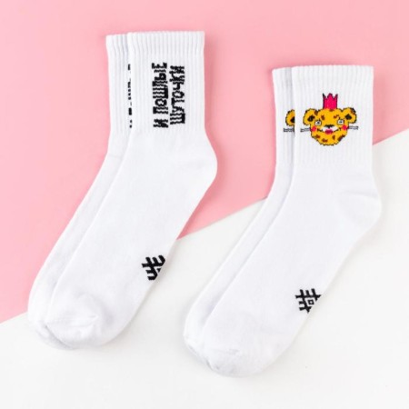Set of female socks kaftan "cat" 2 pairs, size 36-39 (23-25 ​​cm)-1