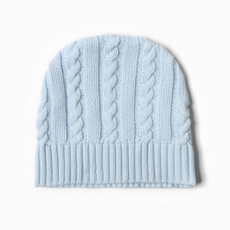 Knitted set (jumper, trousers, hat), blue color, height 74 cm-8