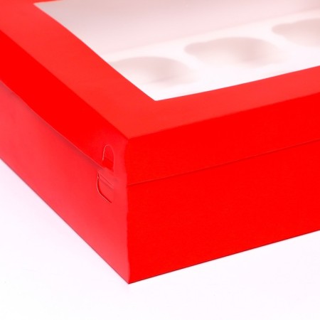 Packaging for 12 cupcakes with a window, KRS, 32.5 x 25.5 x 10 cm-2