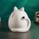 Piggy bank "Round Cat with Heart" White, 14cm